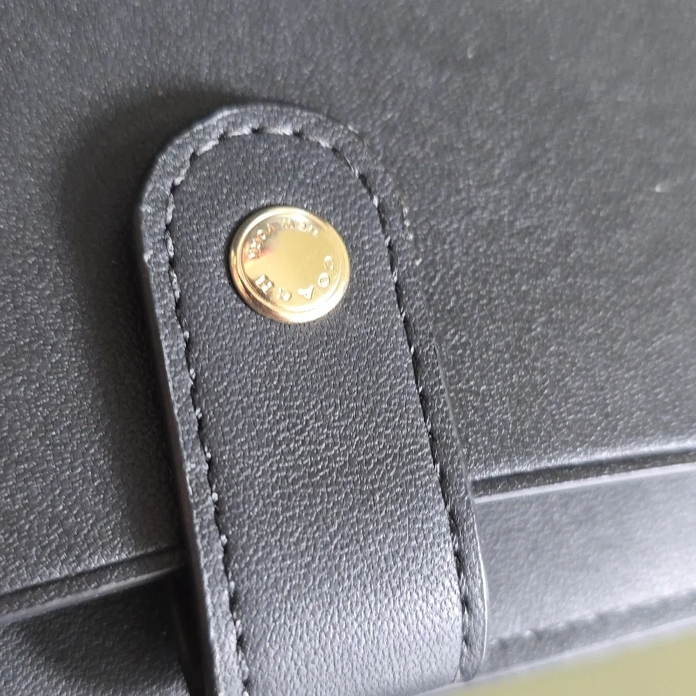 COACH C2874 Phone Wallet In Signature Canvas Gold/Walnut/Black NWOT - Picture 8 of 15